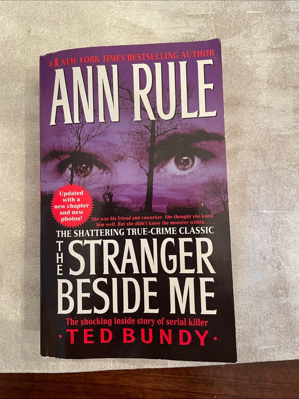 Ann Rule "The Stranger Beside Me" - Purple & Black True-Crime Paperback